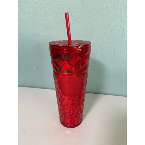 Starbucks‎ 2023 Red Bejeweled Tumbler with Straw - Picture 1 of 8